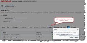 Click on Import to import a zip file