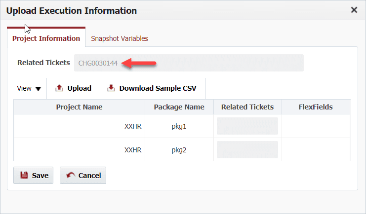 Related ticket automatically set in the production stage.