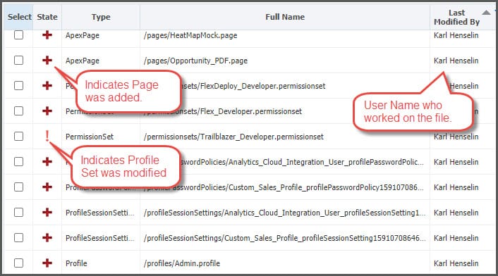 Identify and view Salesforce changes in FlexDeploy