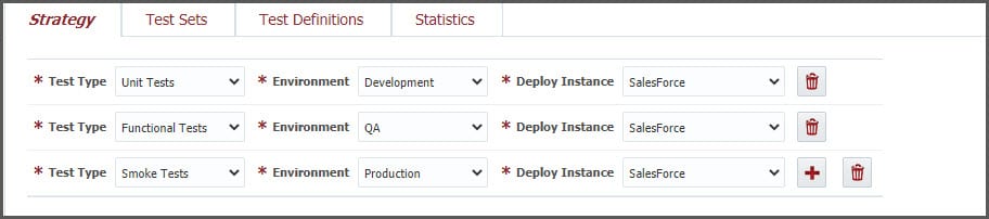 Test Automation for Salesforce Deployments in the Strategy tab