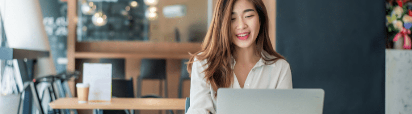 Woman working on computer