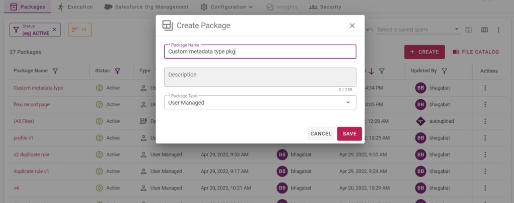 Create a new package from the create package tab to merge to your code base in SCM